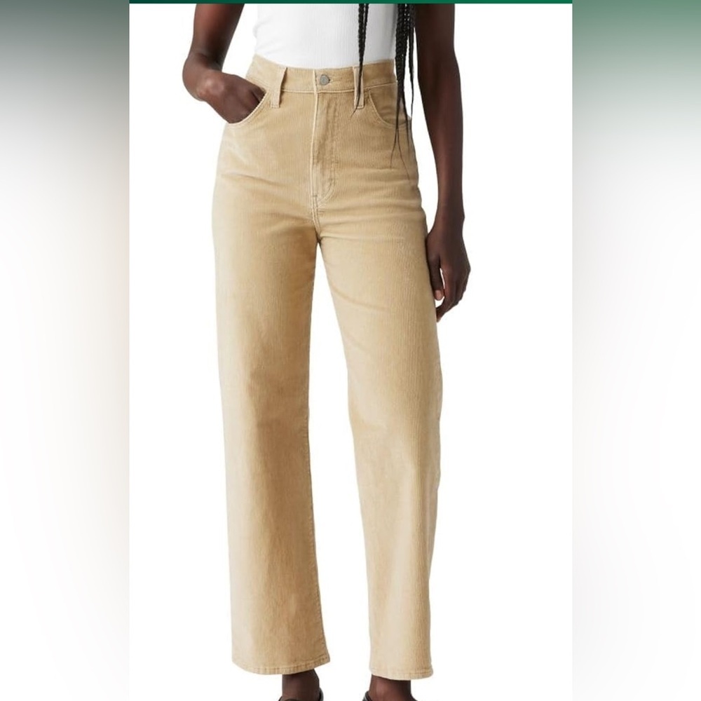 Levi's Womens Corduroy Ribcage Straight Ankle Zip Jeans size 26x27 NWT